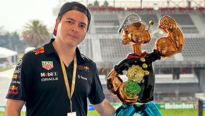 “El artista mexicano Pieri, invitado de honor en la Fórmula 1”