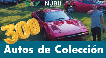 300 autos clásicos y deportivos.